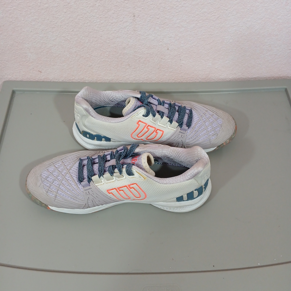 Wilson Kaos 2.0 Women's Tennis Shoes - White and Lavender Size 7.5 - Picture 6 of 10